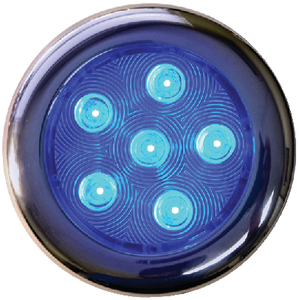 LED PUCK LIGHT SS 4IN BLUE
